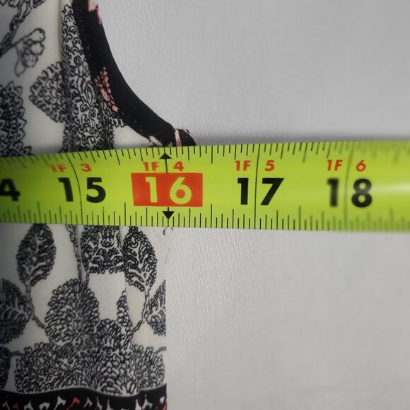 Ivanka Trump Sleeveless Knit Dress Size S/P Boho Floral Striped Midi Stretch - Picture 8 of 9